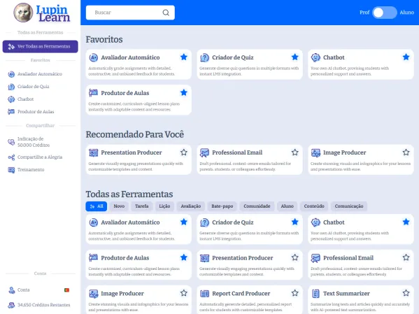 Lupin Learn Ferramentas de IA